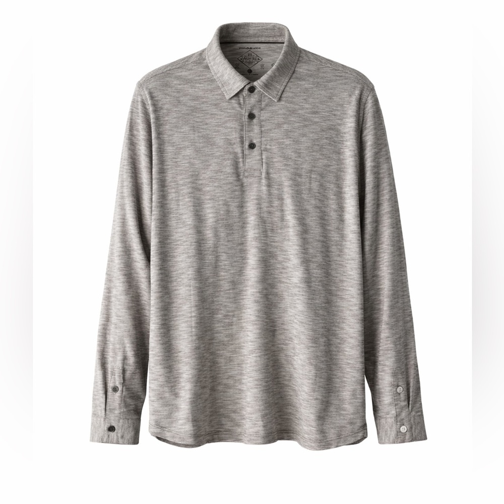 Flag & Anthem Modal Slub Polo Oatmeal Heather Ultra Soft Stretch XXL